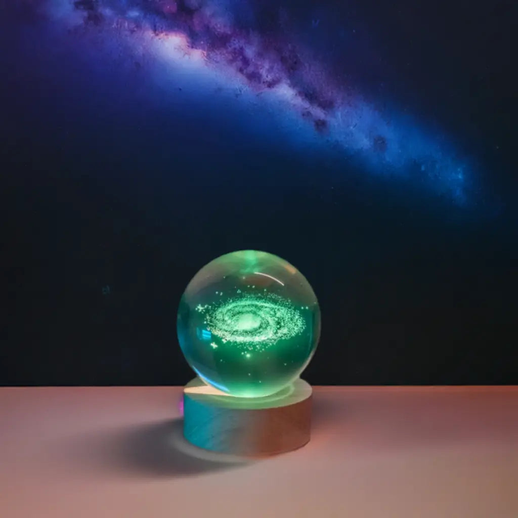 Crystal Galaxy Glowing Planetary Lamp Ball