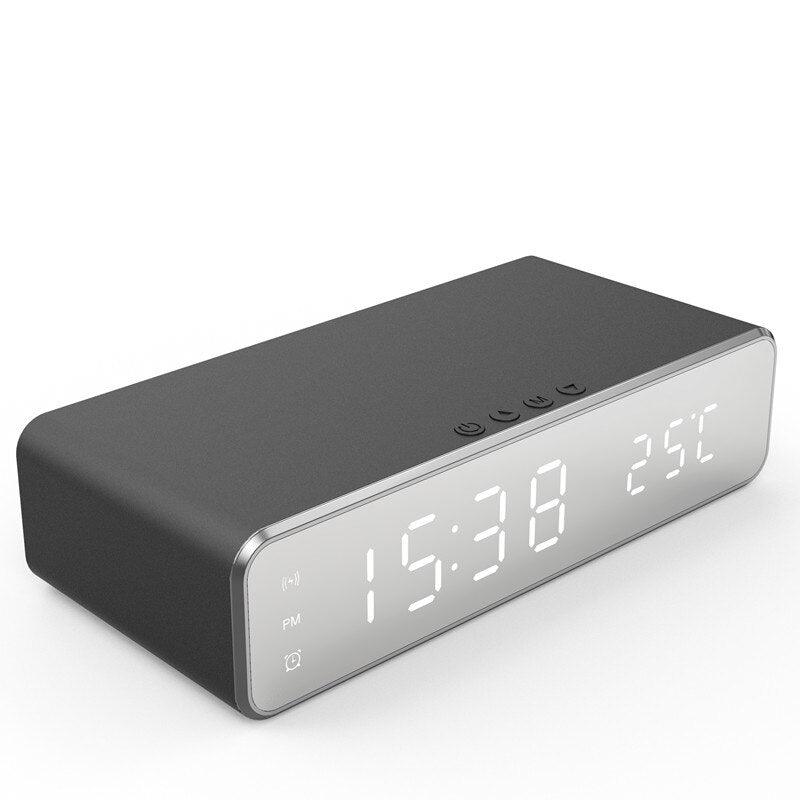 SmartCharge LED Alarm Clock with Wireless Charger